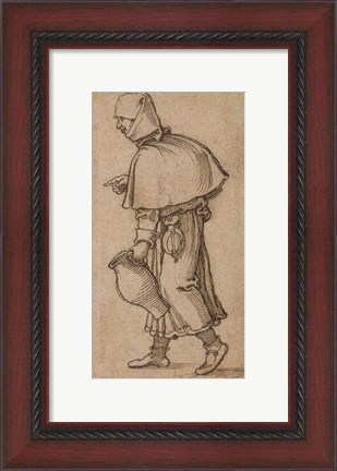 Framed Peasant Woman Carrying a Jug Print