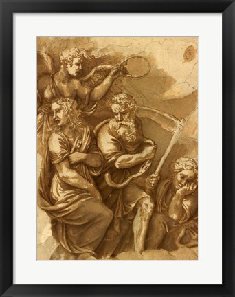 Framed Victory, Janus, Chronos &amp; Gaea Print