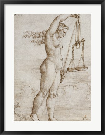 Framed Allegory of Justice Print