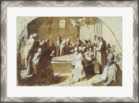 Framed Deaths of the Blessed Ugoccione and Sostegno Print