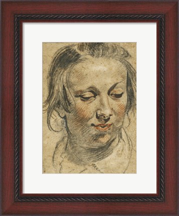Framed Head of a Woman Print