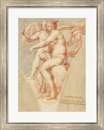 Framed Venus and Cupid after Raphael Print