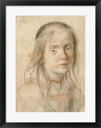 Framed Portrait of a Girl Print
