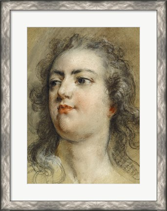 Framed Head of King Louis XV Print