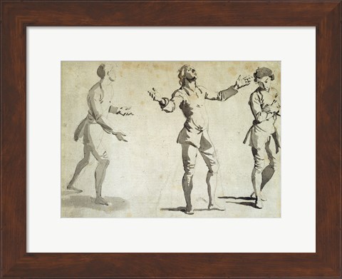 Framed Three Figure Studies Print