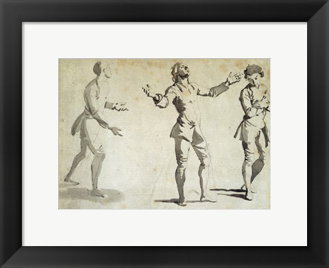 Framed Three Figure Studies Print