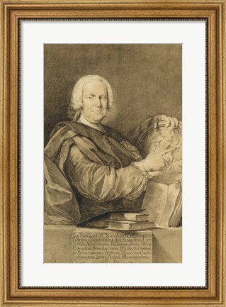 Framed Portrait of Cavaliere Francesco Maria Niccolo Gabburri Print