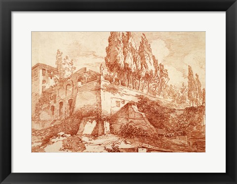 Framed Ruins of an Imperial Palace, Rome Print