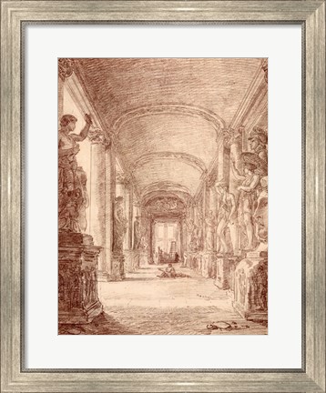 Framed Draftsman in the Capitoline Gallery Print