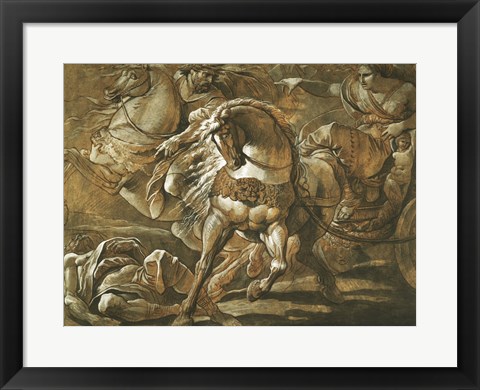 Framed Tullia about to Ride over the Body of Her Father in Her Chariot Print