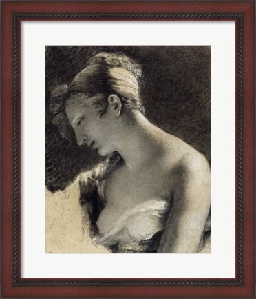 Framed Head of a Woman: Study for The Happy Mother Print