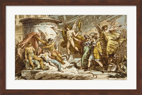 Framed Allegory on the Life of Canova Print