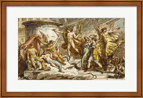 Framed Allegory on the Life of Canova Print