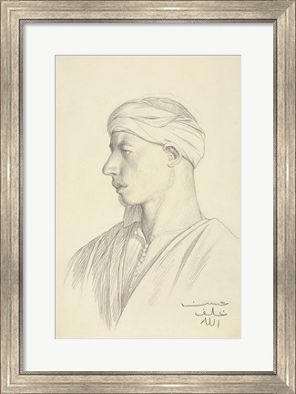 Framed Portrait of an Egyptian Fellah Print