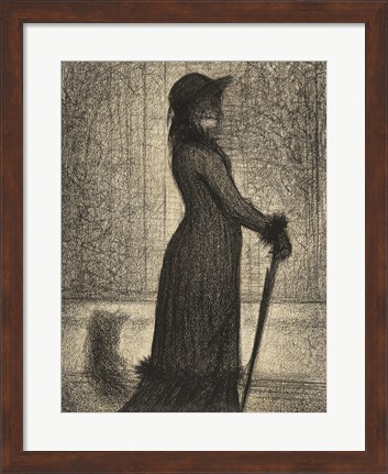 Framed Woman Strolling Print