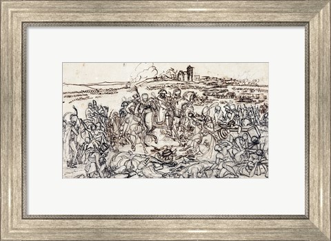 Framed Napoleon at the Battlefield of Eylau Print