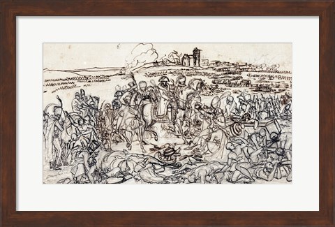 Framed Napoleon at the Battlefield of Eylau Print