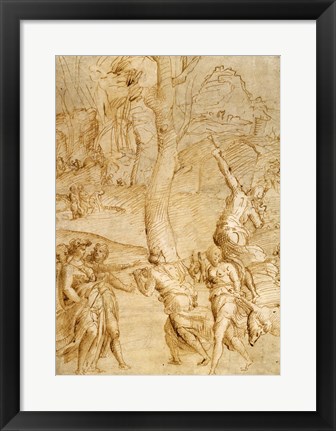 Framed Hunting Scene Print