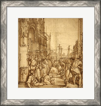 Framed Submission of the Emperor Frederick Barbarossa to Pope Alexander III Print