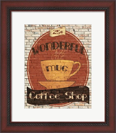 Framed Wonderful Coffee Shop Print