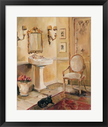 Framed French Bath II Print