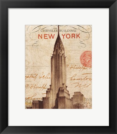 Framed Letter from New York Print