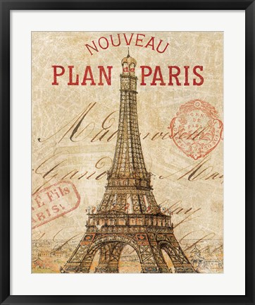 Framed Letter from Paris Print