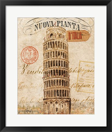 Framed Letter from Pisa Print