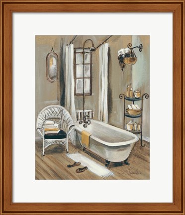 Framed French Bath II Print