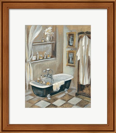 Framed French Bath III Print