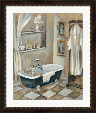 Framed French Bath III Print
