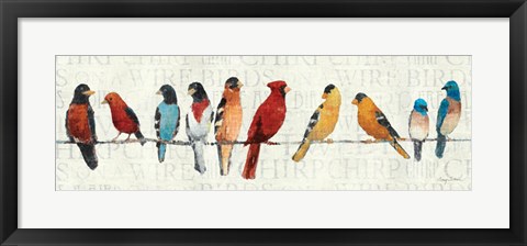 Framed Usual Suspects - Birds on a Wire Print