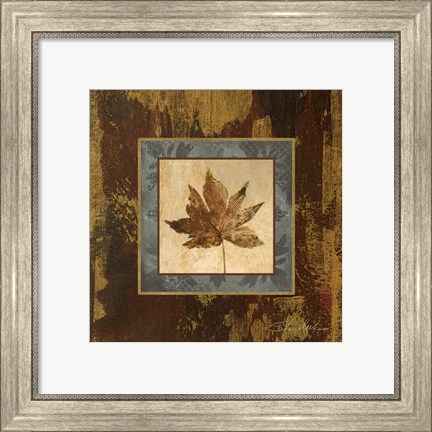 Framed Autumn Leaf Square IV Print