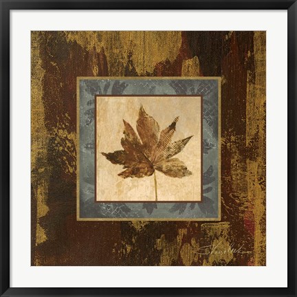 Framed Autumn Leaf Square IV Print