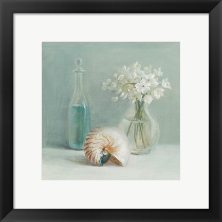 Framed White Flower Spa Print