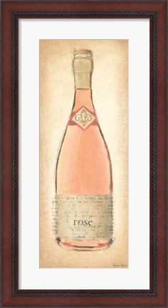 Framed Sparkling Rose Bottle Print