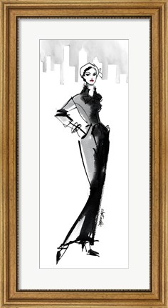 Framed Fifties Fashion III with Red Print