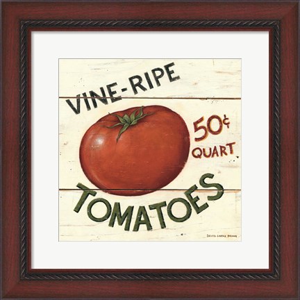 Framed Vine Ripe Tomatoes Print