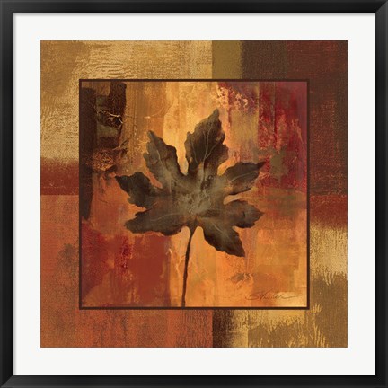 Framed October Leaf I Print