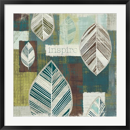 Framed Be Leaves II Print