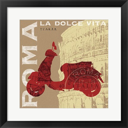 Framed Motoring in Rome Print