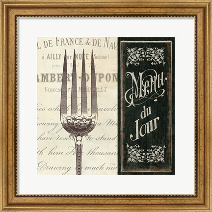 Framed French Menu II Print