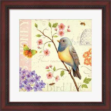 Framed Birds and Bees I Print