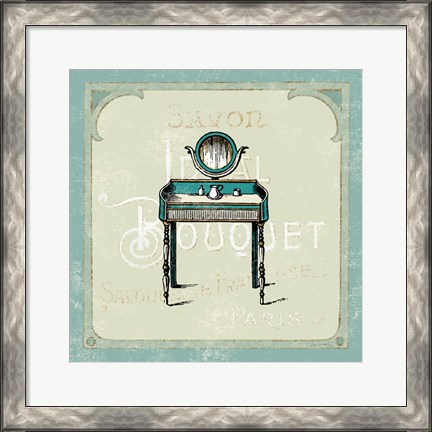 Framed Parisian Bath III Print