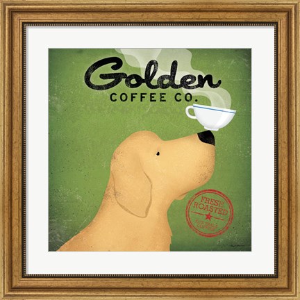 Framed Golden Dog Coffee Co. Print