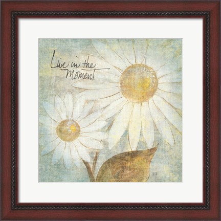 Framed Daisy Do III - Live in the Moment Print