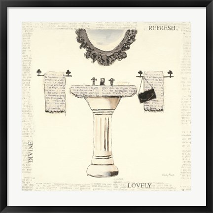 Framed Emily&#39;s Boudior II Sink Print