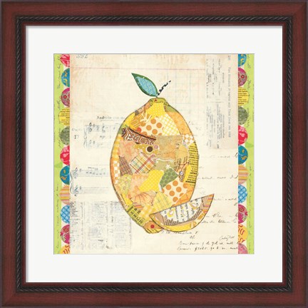 Framed Fruit Collage II - Lemon Print