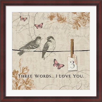 Framed Words that Count III Print