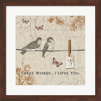 Framed Words that Count III Print